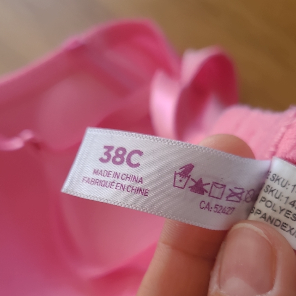 Charisma Pink Heart Print Bra - Picture 3 of 4